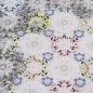 Preview: Stoff Viskose Jersey Mandala Blumenmuster ecrú gelb grün rot bunt Kleiderstoff