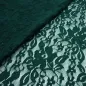 Preview: Stoff Stretch Spitze Spitzenstoff Blumenmuster grün tannengrün Kleiderstoff
