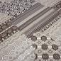 Preview: Viscose Jersey Fabric with Stripes & Borders - Brown, Beige, Taupe, Off-White - Dress Fabric