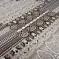 Preview: Viscose Jersey Fabric with Stripes & Borders - Brown, Beige, Taupe, Off-White - Dress Fabric