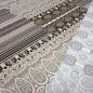 Preview: Viscose Jersey Fabric with Stripes & Borders - Brown, Beige, Taupe, Off-White - Dress Fabric