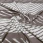 Preview: Viscose Jersey Fabric with Abstract Stripe Design, Brown, Ecru - Dress Fabric for Children