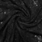Preview: Stoff Spitze Spitzenstoff elastisch mit Blumenmuster schwarz Kleiderstoff Gothic