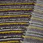 Preview: Stoff Strickstoff Grobstrick quer gestreift lila schwarz weiß gelb beige bordeaux silber Kleiderstoff