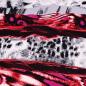 Preview: Fabric viscose jersey abstract leopard pattern design red fuchsia gray black white dress fabric
