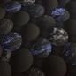 Preview: Fabric cotton jersey 3D balls marbles design black brown blue beige dress fabric