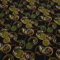 Preview: Fabric cotton jersey circles design black olive brown beige dress fabric