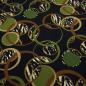 Preview: Fabric cotton jersey circles design black olive brown beige dress fabric