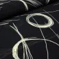 Preview: Fabric 100% viscose chiffon georgette with abstract circles geometric pattern design black vanilla-sand blouse fabric dress fabric