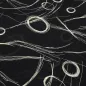Preview: Fabric 100% viscose chiffon georgette with abstract circles geometric pattern design black vanilla-sand blouse fabric dress fabric