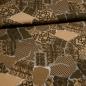 Preview: Stoff Viskose Jersey Patchwork Strickmuster braun beige camel grau Kleiderstoff