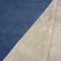 Preview: Stoff Cord mit Faux Fellabseite jeans blau Breitcord Jackenstoff Mantelstoff