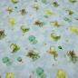 Preview: Fabric cotton french terry sweatshirt fabric summer sweat cute dragons green blue colorful dress fabric children's fabric