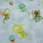 Preview: Fabric cotton french terry sweatshirt fabric summer sweat cute dragons green blue colorful dress fabric children's fabric