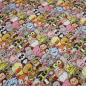 Preview: Stoff Baumwolle French Terry Sweatshirtstoff Crazy Animals Tiere multicolor bunt Kleiderstoff Kinderstoff