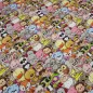 Preview: Stoff Baumwolle French Terry Sweatshirtstoff Crazy Animals Tiere multicolor bunt Kleiderstoff Kinderstoff