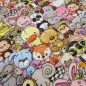 Preview: Stoff Baumwolle French Terry Sweatshirtstoff Crazy Animals Tiere multicolor bunt Kleiderstoff Kinderstoff