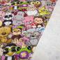 Preview: Stoff Baumwolle French Terry Sweatshirtstoff Crazy Animals Tiere multicolor bunt Kleiderstoff Kinderstoff