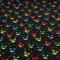 Preview: Fabric cotton jersey Ghost Cats Grinsekataze design black red turquoise yellow green children's fabric dress fabric