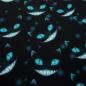 Preview: Fabric cotton jersey Ghost Cats Grinsekataze design black turquoise white colorful children's fabric dress fabric