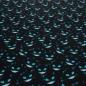 Preview: Fabric cotton jersey Ghost Cats Grinsekataze design black turquoise white colorful children's fabric dress fabric