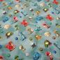 Preview: Fabric cotton jersey Cute Dragons dragon design gray-green green gray blue red colorful children's fabric dress fabric