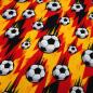 Preview: Fabric cotton jersey football soccer design black red gold white children's fabric dress fabric