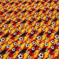 Preview: Fabric cotton jersey football soccer design black red gold white children's fabric dress fabric
