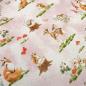Preview: Fabric sweatshirt fabric alpine fleece side forest animals deer foxes mushrooms rabbits design pink colorful children's fabric dress fabric