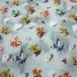 Preview: Fabric sweatshirt fabric with alpine fleece side Cute Dragons dragon design gray red yellow green blue colorful children's fabric dress fabric
