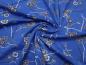 Preview: Fabric remnant 21 cm x 155 cm viscose jersey floral design royal blue brown gray white dress fabric