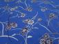 Preview: Fabric remnant 21 cm x 155 cm viscose jersey floral design royal blue brown gray white dress fabric