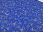Preview: Fabric remnant 21 cm x 155 cm viscose jersey floral design royal blue brown gray white dress fabric