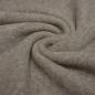Preview: Stoff Strickstoff Merino Woll Fleece beige melange uni Mantelstoff Jackenstoff