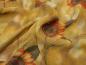 Preview: Stoff 100% Viskose Chiffon Georgette mit Sonnenblumen Blumenmuster Abstrakt Design ocker braun beige orange bunt Blusenstoff Kleiderstoff