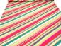 Preview: Fabric viscose jersey with horizontal stripes design red green pink multicolor striped dress fabric