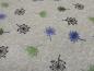 Preview: Fabric sweatshirt fabric with alpine fleece off side with dandelions design gray melange green blue black children's fabric clothing fabric hoodie fabric