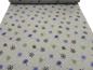 Preview: Fabric sweatshirt fabric with alpine fleece off side with dandelions design gray melange green blue black children's fabric clothing fabric hoodie fabric