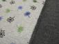Preview: Fabric sweatshirt fabric with alpine fleece off side with dandelions design gray melange green blue black children's fabric clothing fabric hoodie fabric