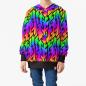 Preview: Stoff Baumwolle Sweatshirtstoff abstrakt Design geometrische Muster schwarz multicolor bunt Kinderstoff Kleiderstoff Hoodiestoff