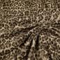 Preview: Stoff Jacquard mit Wollanteil Leoparden Animal Design braun beige Doubleface Jackenstoff Kleiderstoff Mantelstoff