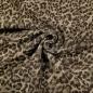 Preview: Stoff Jacquard mit Wollanteil Leoparden Animal Design braun beige Doubleface Jackenstoff Kleiderstoff Mantelstoff