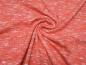 Preview: Stoff leichter Strickstoff rot coralle melange Kleiderstoff Blusenstoff