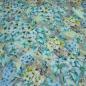 Preview: Fabric viscose Shinio Floral blouse fabric with flower blossom design mint green beige yellow colorful subtle shiny dress fabric
