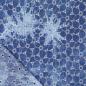 Preview: Stoff Baumwolle Denim Batik Stickerei jeans blau weiß Blusenstoff Kleiderstoff