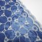 Preview: Stoff Baumwolle Denim Batik Stickerei jeans blau weiß Blusenstoff Kleiderstoff