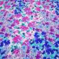 Preview: Fabric Galore Poplin viscose stretch with floral design pink white fuchsia pink blue emerald colorful blouse fabric dress fabric