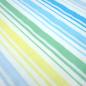 Preview: Fabric cotton muslin gauze burp cloth with beach stripe design white blue turquoise yellow green striped blouse fabric dress fabric children's fabric