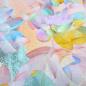 Preview: Stoff Viskose Jersey mit Spring Lotus Blumenmuster Blüten Design pastell multicolor bunt Kleiderstoff Kinderstoff