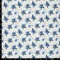 Preview: Stoff Sweatshirtstoff Alpenfleece Abseite mit Batik Sterne Design ecrú melange blau goldgelb bunt Kinderstoff Kleiderstoff Hoodiestoff